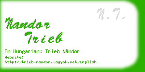 nandor trieb business card